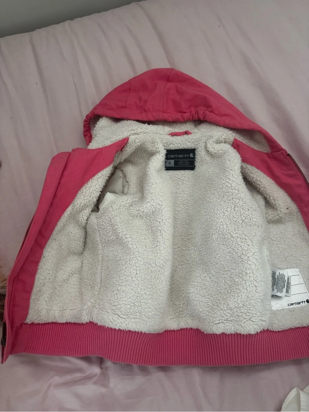 Carhartt 2T Rose Pink Hooded Jacket